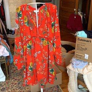 Umgee red floral dress.‎ Worn once